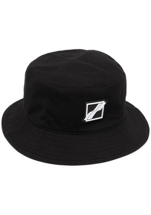 We11done square-logo bucket hat - Black