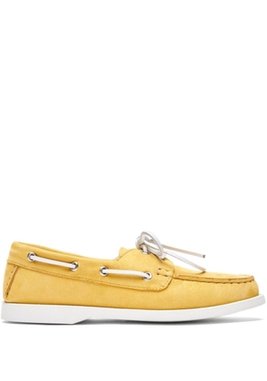 Scarosso Oprah leather boat shoes - Yellow