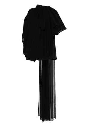 Isabel Sanchis draped georgette blouse - Black
