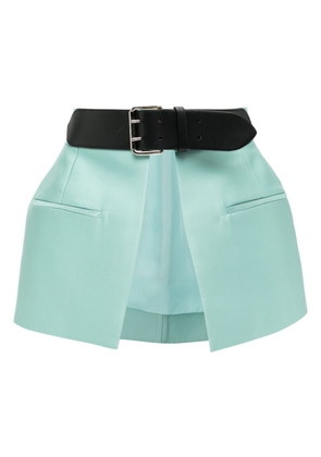 Dice Kayek High-waisted peplum belt skirt - Green