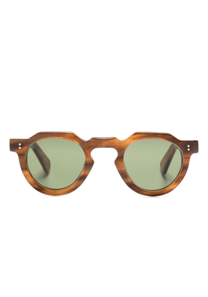 Lesca Crown round-frame sunglasses - Brown