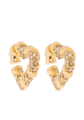 Lanvin Heart crystal-embellished earrings - Gold
