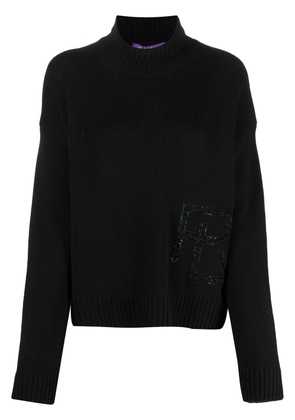 Ralph Lauren Collection logo-embellished turtleneck jumper - Black