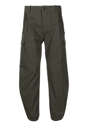 C.P. Company logo-patch cotton cargo trousers - Green