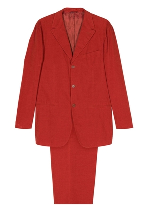 Romeo Gigli Pre-Owned 1990s corduroy single-breasted suit - Red