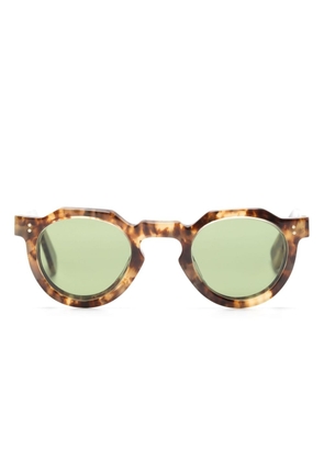 Lesca Crown round-frame sunglasses - Brown