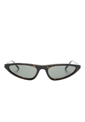 Saint Laurent Eyewear geometric-frame sunglasses - Brown