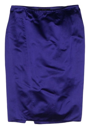 Gucci Pre-Owned 1990s satin skirt - Blue