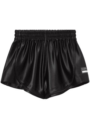 Alexander Wang logo-tag cotton track shorts - Black