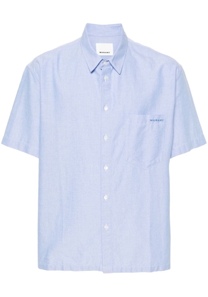 MARANT Iggy logo-embroidered shirt - Blue