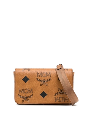 MCM mini Aren Maxi Visetos-print camera bag - Brown