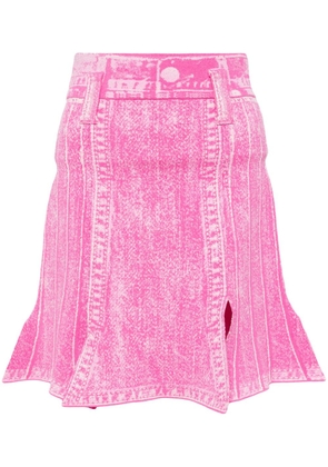 PH5 denim-print high-rise skirt - Pink