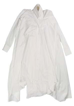 Marc Le Bihan draped cotton shirt dress - White