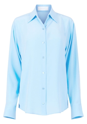 Equipment Essential long-sleeve silk shirt - Blue