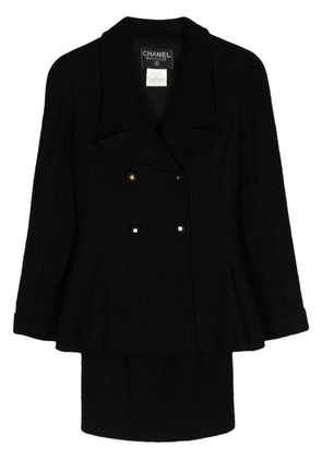 CHANEL Pre-Owned 1996 double-breasted peplum skirt suit - Black