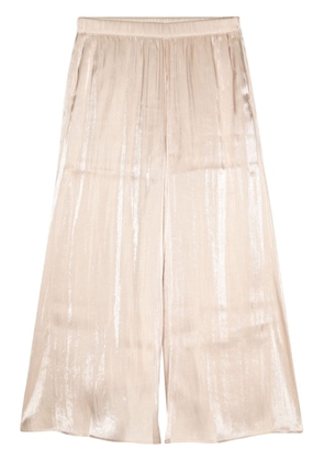 b+ab laminated wide-leg cropped trousers - Neutrals
