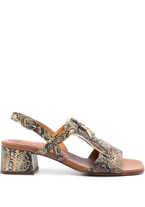 Chie Mihara Quico 50mm leather sandals - Brown