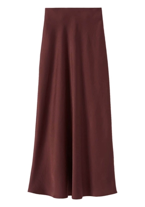 Claudie Pierlot slip-style satin maxi skirt - Brown