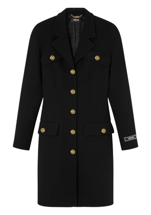 Versace wool-blend raglan coat - Black