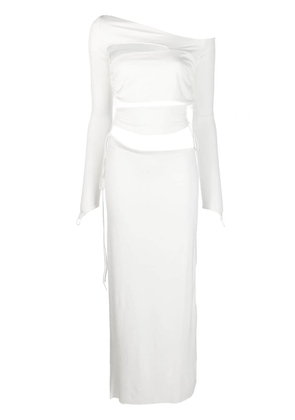 MANURI cut-out detail midi dress - White
