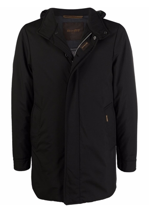 Moorer funnel-neck zip-up down jacket - Black