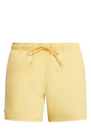 Lacoste embroidered-logo swim shorts - Yellow