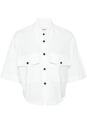 KHAITE high-low hem cotton shirt - White