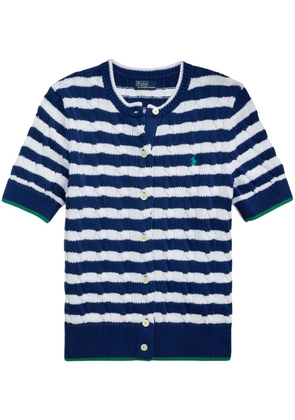 Polo Ralph Lauren striped cable-knit cardigan - Blue