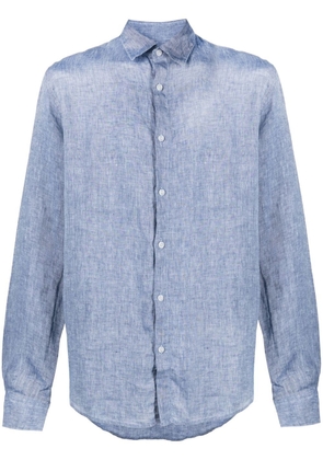 Sunspel long-sleeve linen shirt - Blue