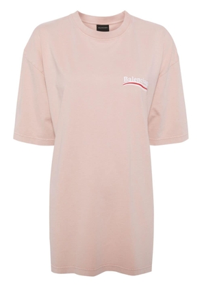 Balenciaga Logo-print oversized t-shirt - Pink