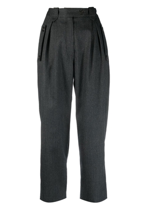 IRO pinstripe cropped tapered trousers - Grey