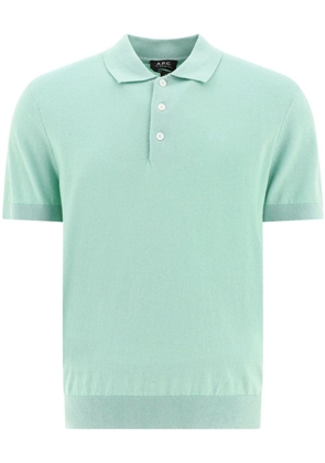 A.P.C. Gregory logo-embroidered polo shirt - Green