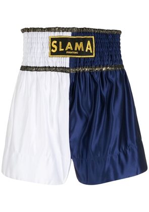 Amir Slama logo Luta shorts - Blue