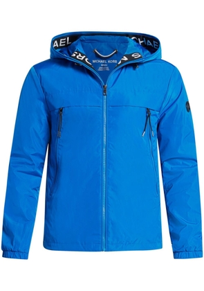 Michael Kors zip-up hooded windbreaker - Blue
