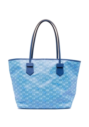 Moreau logo-print leather tote bag - Blue