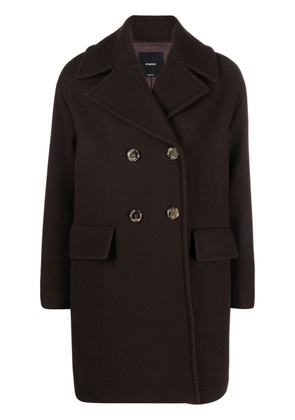 PINKO notched lapels double-breasted coat - Brown
