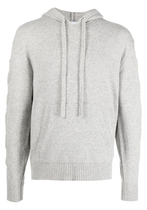 Off-White arrow-motif cashmere hoodie - Grey