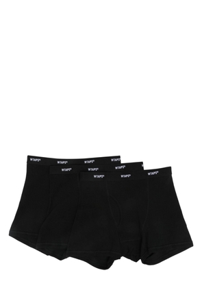 WTAPS logo-waistband briefs (pack of three) - Black