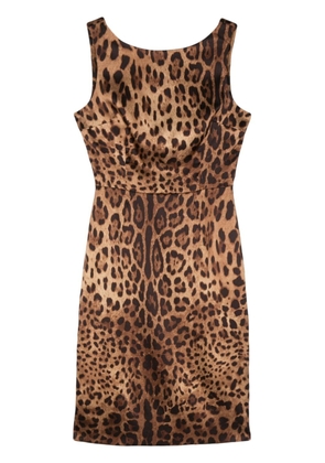Dolce & Gabbana Pre-Owned 1990s leopard-print dress - Brown