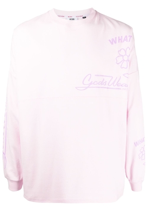 Gcds floral-print cotton T-shirt - Pink