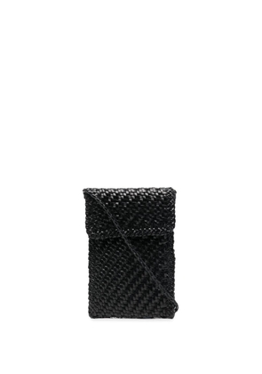 DRAGON DIFFUSION interwoven-design phone-case bag - Black