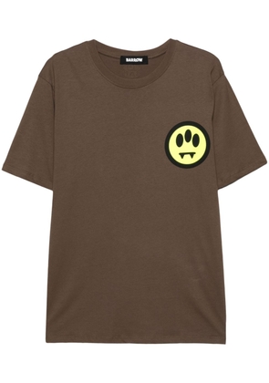 BARROW logo-print cotton T-shirt - Brown
