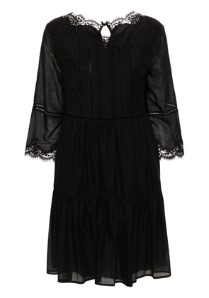 ERMANNO FIRENZE muslin cotton mini dress - Black