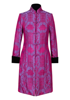 Shanghai Tang reversible patterned-jacquard jacket - Purple