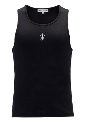 JW Anderson Anchor logo-embroidered tank top - Black