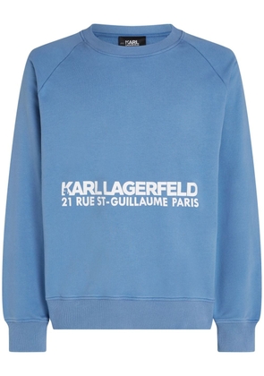 Karl Lagerfeld Rue St-Guillaume organic-cotton sweatshirt - Blue