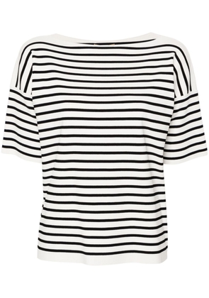 Nuur striped knitted blouse - White