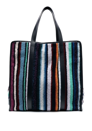 Missoni striped terry-cloth tote bag - Blue