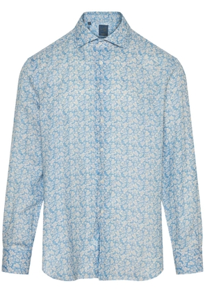Barba floral-print linen shirt - Blue