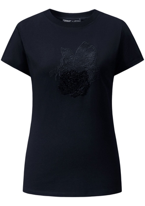 Shanghai Tang x Jacky Tsai ruffled-appliqué T-shirt - Black